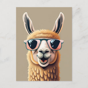 Cartão Postal Engraçado Llama Alpaca Bótamo