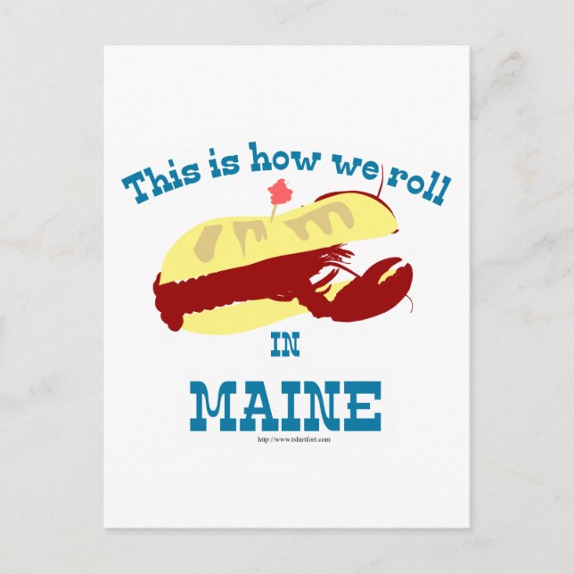 Cartão Postal Engraçado Maine Lobster Roll (Frente)