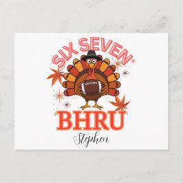 Cartão postal engraçado meme peru Six Seven Bruh
