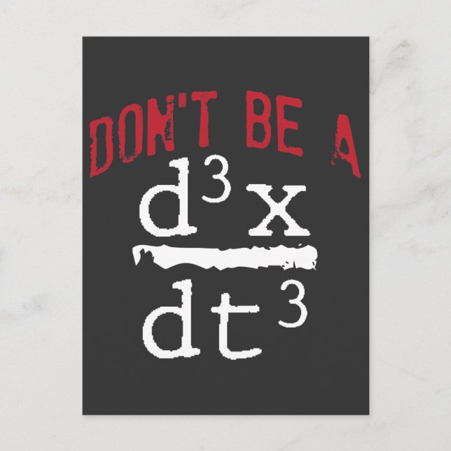 Cartão Postal Engraçado Nerdy Math Physics Piada matemática (Frente)