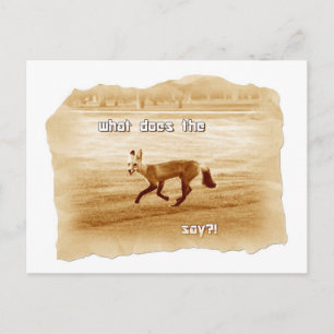 Cartão Postal engraçado o que diz a raposa