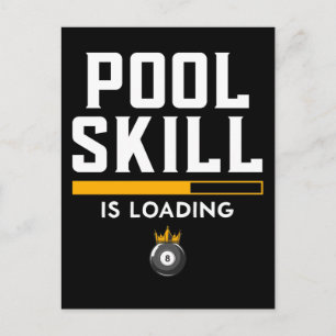 Cartão Postal Engraçado Oito Cotação Esportiva Piscina Billiard