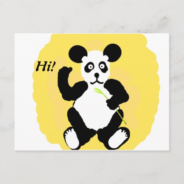 Cartão Postal Engraçado Panda (Frente)