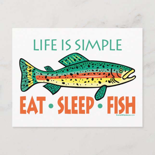 Cartão Postal Engraçado Pesca Dizendo (Frente)