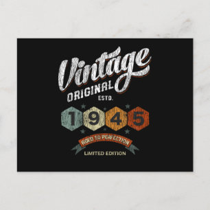 Cartão Postal Engraçado Presente de Aniversário de 80 Anos Vinta