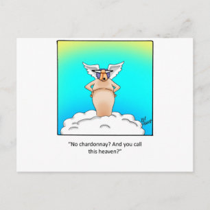 Cartão Postal Engraçado presente de vinho!