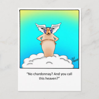 Cartão Postal Engraçado presente de vinho!