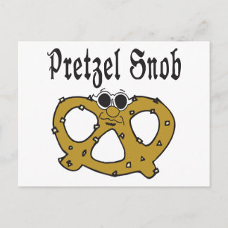 Cartão Postal Engraçado Pretzel Snob