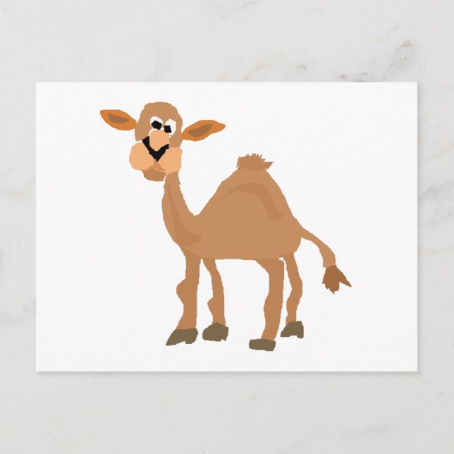 Cartão Postal Engraçado Primitivo Camel Art (Frente)