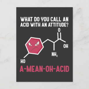 Cartão Postal Engraçado Professor de Química Lab Estudante Amino
