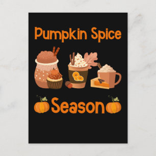 Cartão Postal Engraçado Pumpkin Spice Lover Halloween Café Latte