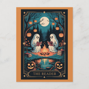Cartão Postal Engraçado Queda Engraçado Fall Halloween Tarot Gho