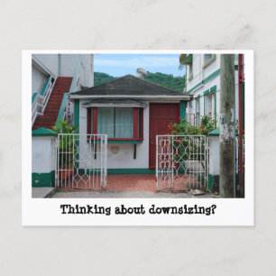Cartão Postal Engraçado redução do marketing imobiliário
