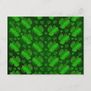 Cartão Postal engraçado, rindo, trevos, verde, dia de são patríc