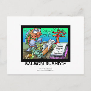 Cartão Postal Engraçado Salman Rushdie Fish Cards Postes Conjunt