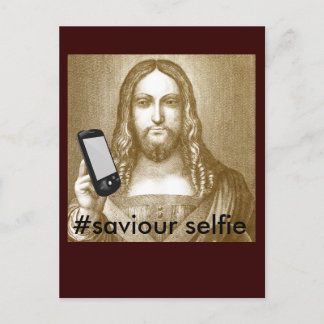 Cartão Postal Engraçado Salve-Se Paródia Salvador Selfie
