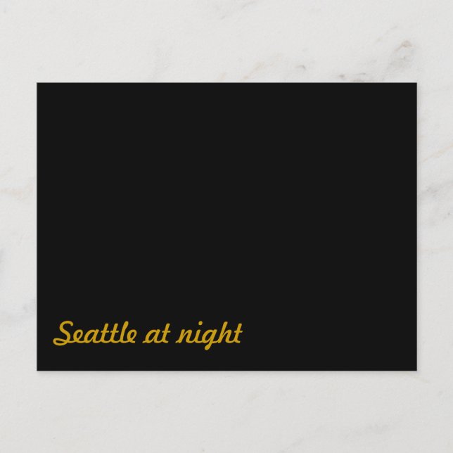 Cartão Postal Engraçado: Seattle at Night (Frente)