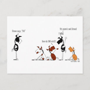 Cartão Postal Engraçado Simon Diz Cartoon