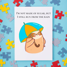 Engraçado Sloth com Guarda-chuvas