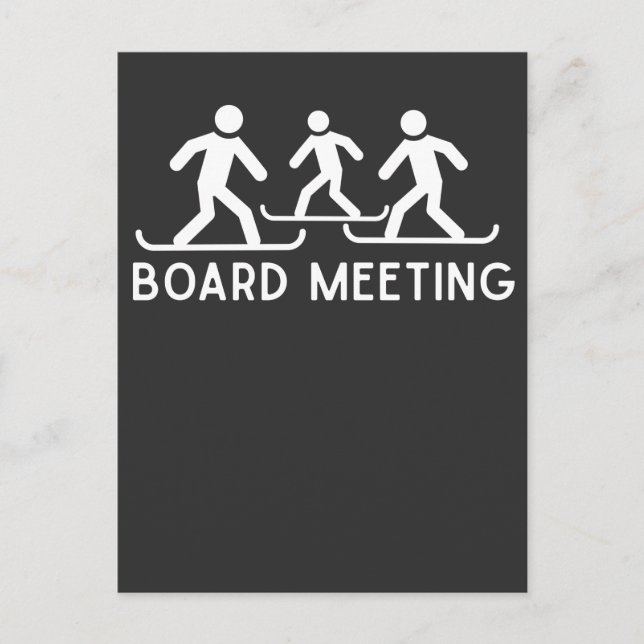 Cartão Postal Engraçado Snowboard Citação Snowboard Piada Esport (Frente)