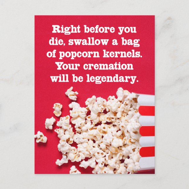 Cartão postal engraçado "Só porque" Bem antes de v (Frente)