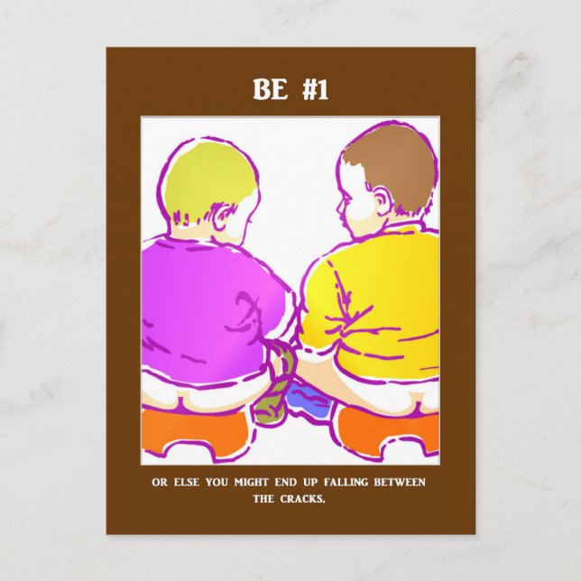 Cartão Postal Engraçado Sucesso Slogan Cheeky Toca Em Palavras (Frente)