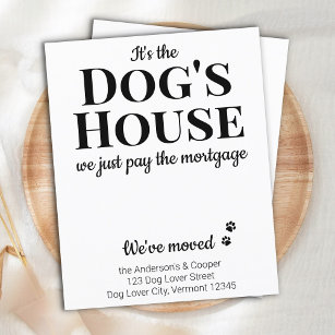 Cartão Postal Engraçado termos o Cachorro Movendo o Cartaz de An