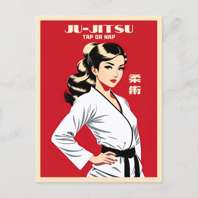 Cartão Postal Engraçado Testemunha Ju-Jitsu BJJ MMA Arte Marcial (Frente)