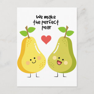 Cartão Postal Engraçado trocadilho de fruta nós fazemos a pera