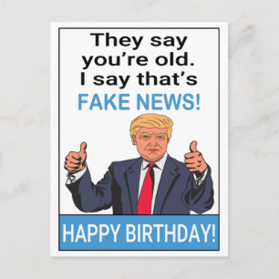 Cartão Postal Engraçado Trump Birthday Gift