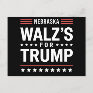 Cartão Postal Engraçado Trump Vance Walz's para Trump Nebraska