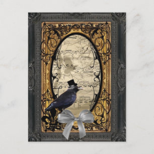 Cartão Postal Engraçado vintage Gothic.