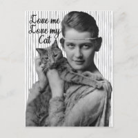 Engraçado Vintage Me Ama Meu Gato