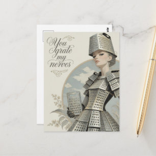 Cartão Postal Engraçado Você Rala Meus Nervos Senhora Ralador de