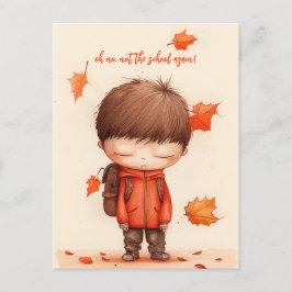 Cartão Postal Engraçado voltar à escola