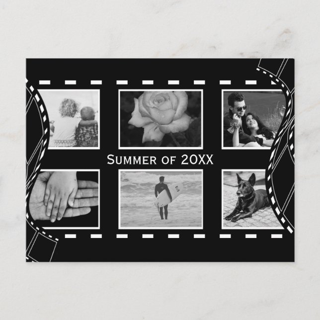 Cartão Postal Enguia de filmes em preto-e-branco (Frente)