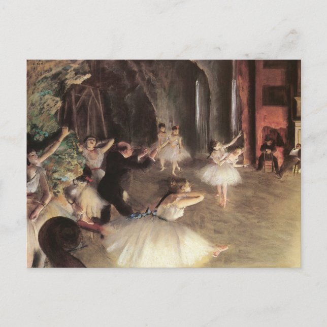 Cartão Postal Ensaio sobre o Palco de Edgar Degas (Frente)