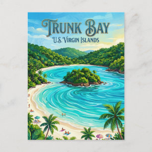 Cartão Postal Enseada Trunk, Ilhas Virgens Americanas