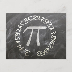 Cartão Postal Ensino De Chalkboard Pi Day Pi Day