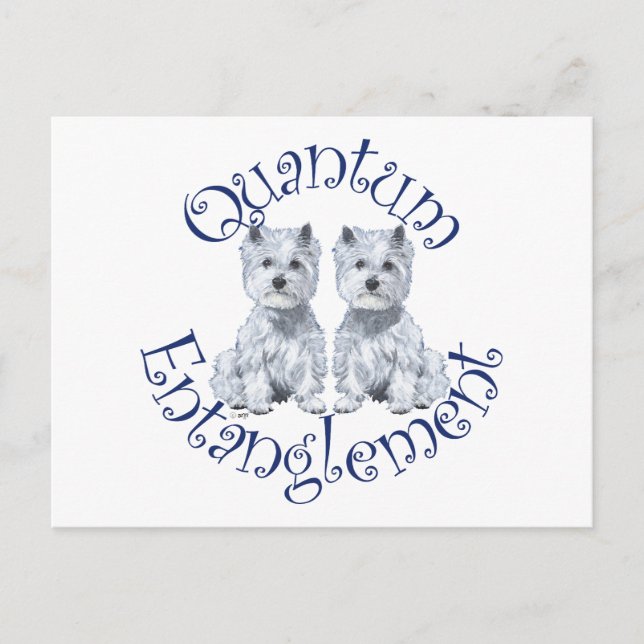 Cartão Postal Entangência Quântica do Westies (Frente)
