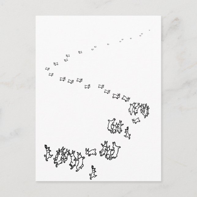 Cartão Postal Então Nós Vamos Dançando Coelhinhos (Frente)