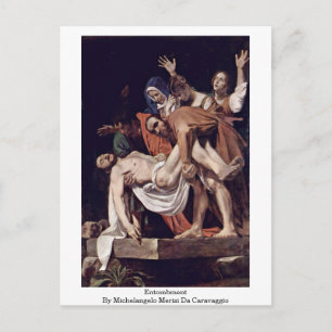 Cartão Postal Entombamento Por Michelangelo Merisi Da Caravaggio