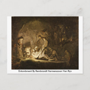 Cartão Postal Entombamento Por Rembrandt Harmenszoon Van Rijn