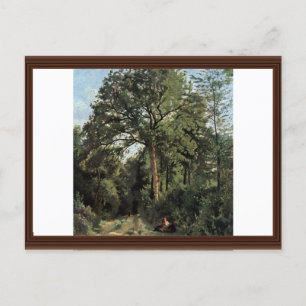 Cartão Postal Entrada Da Floresta Em Ville D'Avray Por Corot Jea