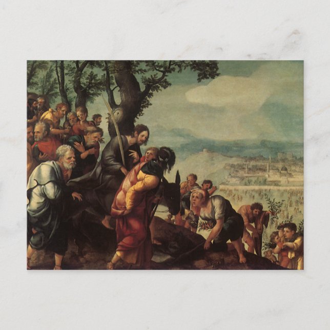 Cartão Postal Entrada de Cristos em Jerusalém (Frente)