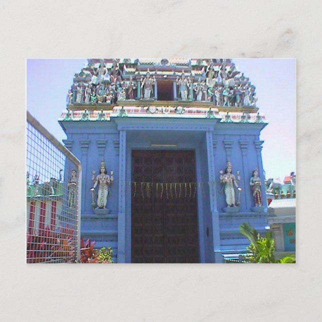 Cartão Postal Entrada do templo hindu, Pequena Índia (Frente)