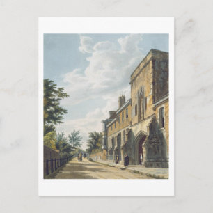 Cartão Postal Entrada do Winchester College com a Casa do Direto