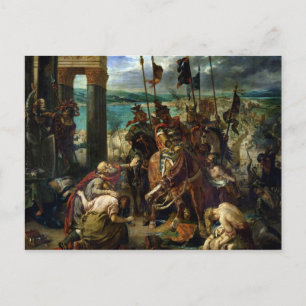 Cartão Postal Entrada dos cruzados em Constantinopla