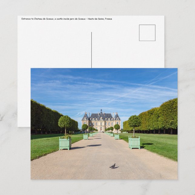 Cartão Postal Entrada em Chateau de Sceaux - França (Frente/Verso)