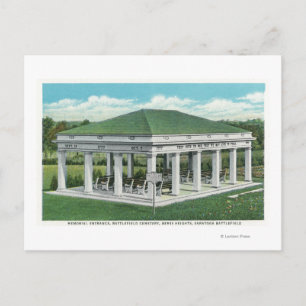 Cartão Postal Entrada Memorial na Vista do Cemitério de Battlefi